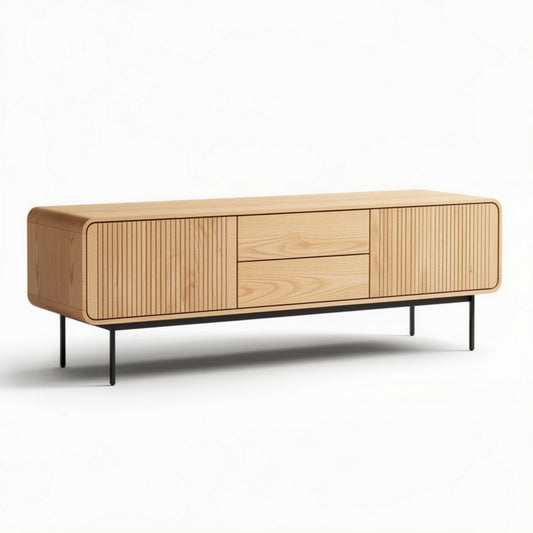 Stolik RTV z drewna sosnowego w kolorze jasnym 150 x 40 x 45cm